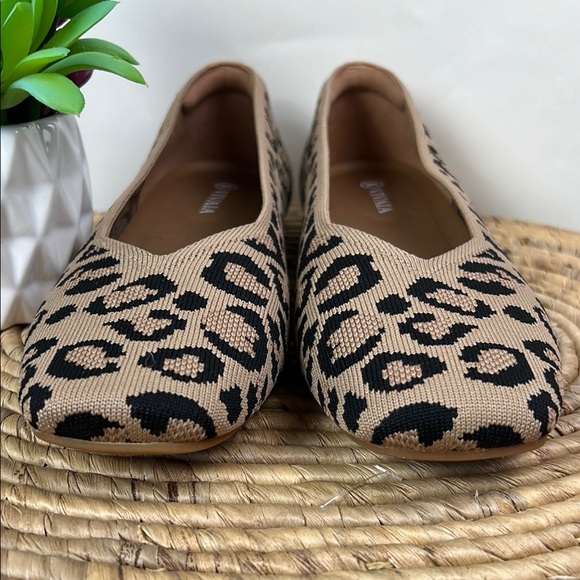 New VIVAIA Leopard Stretch Knit Ballet Flats - Picture 6 of 13